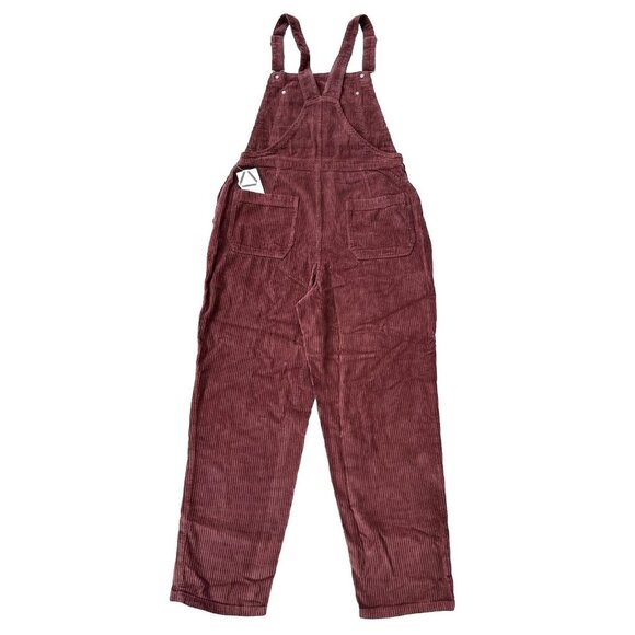 RVCA Women Succession Corduroy Overall Pant Size 28 Espresso AVJNP00160 - Picture 7 of 12